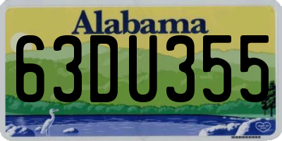 AL license plate 63DU355