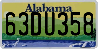 AL license plate 63DU358