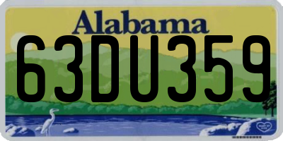 AL license plate 63DU359