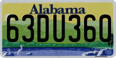 AL license plate 63DU360