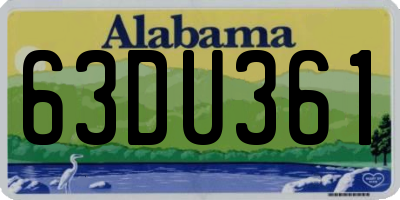 AL license plate 63DU361