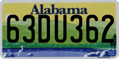 AL license plate 63DU362