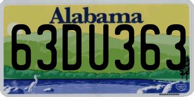 AL license plate 63DU363