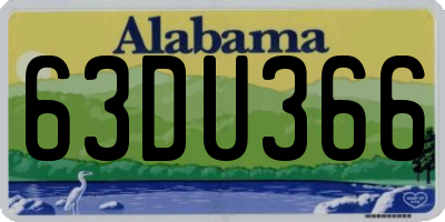 AL license plate 63DU366