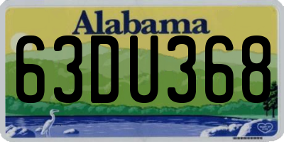 AL license plate 63DU368