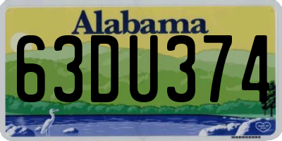 AL license plate 63DU374