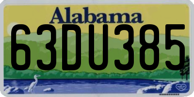 AL license plate 63DU385