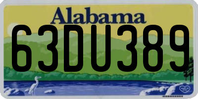 AL license plate 63DU389