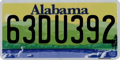 AL license plate 63DU392