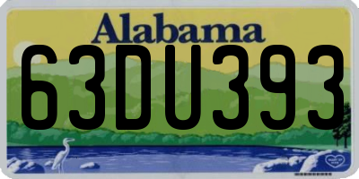 AL license plate 63DU393
