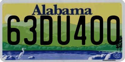 AL license plate 63DU400