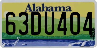 AL license plate 63DU404