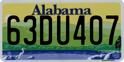 AL license plate 63DU407