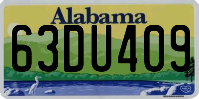 AL license plate 63DU409