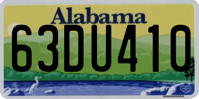 AL license plate 63DU410