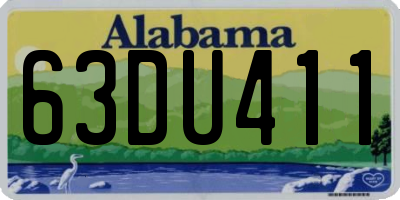 AL license plate 63DU411
