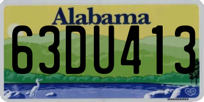 AL license plate 63DU413