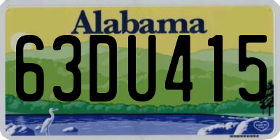 AL license plate 63DU415