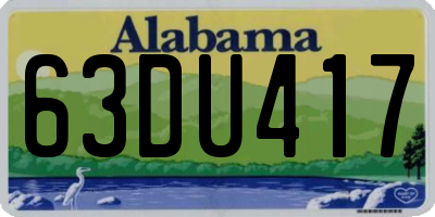 AL license plate 63DU417