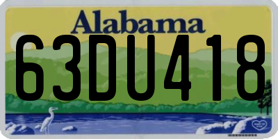 AL license plate 63DU418