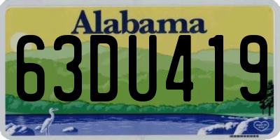 AL license plate 63DU419