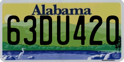 AL license plate 63DU420