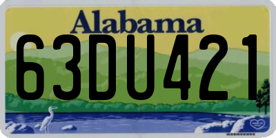 AL license plate 63DU421