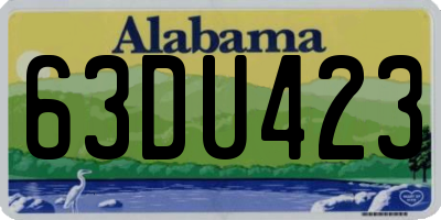 AL license plate 63DU423