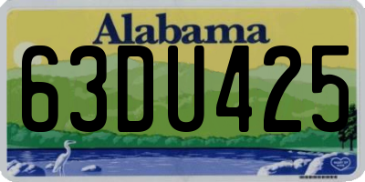 AL license plate 63DU425