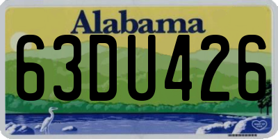 AL license plate 63DU426