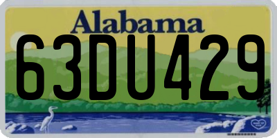 AL license plate 63DU429