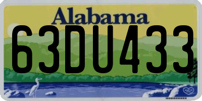 AL license plate 63DU433