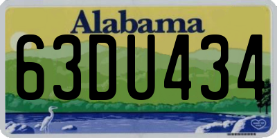 AL license plate 63DU434