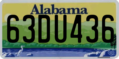 AL license plate 63DU436