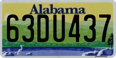 AL license plate 63DU437