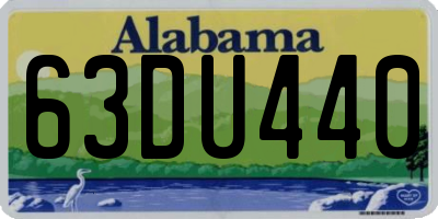 AL license plate 63DU440
