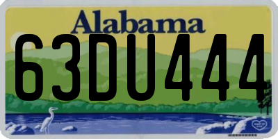 AL license plate 63DU444