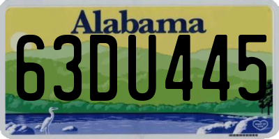 AL license plate 63DU445