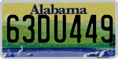 AL license plate 63DU449