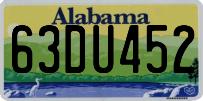 AL license plate 63DU452
