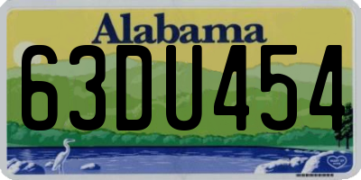 AL license plate 63DU454