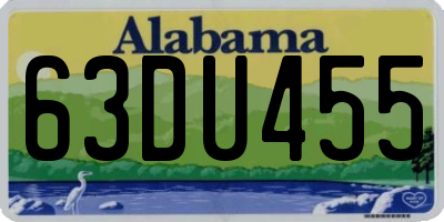 AL license plate 63DU455