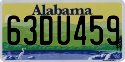 AL license plate 63DU459