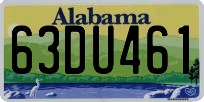 AL license plate 63DU461