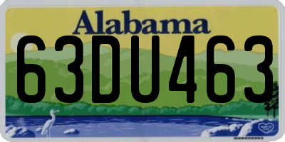 AL license plate 63DU463