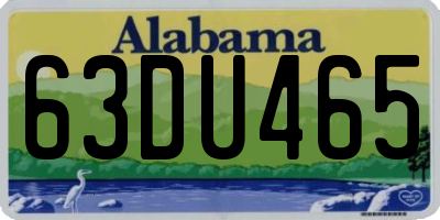 AL license plate 63DU465