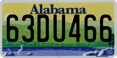 AL license plate 63DU466