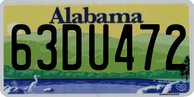 AL license plate 63DU472