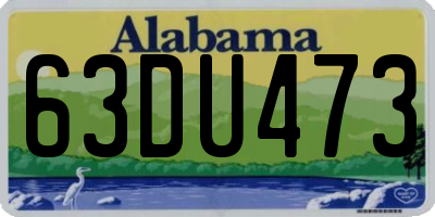 AL license plate 63DU473