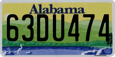 AL license plate 63DU474